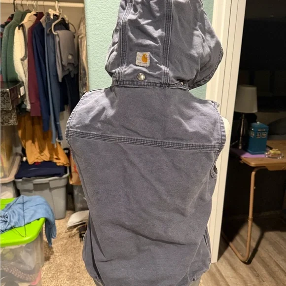 Carhartt Ladies Hooded Vest - Blue - Picture 4 of 10